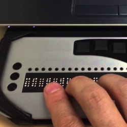 Example image of a braille display